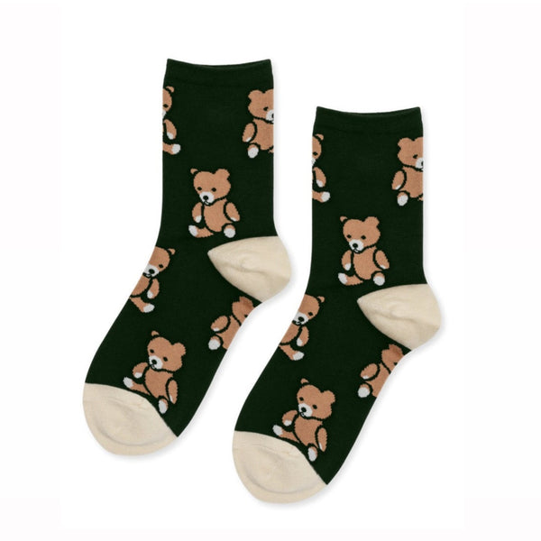 Teddy Bear Crew Socks at Golden Rule