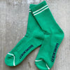 Kelly Green Tall Striped Tube Socks