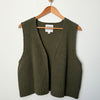 Olive Green Knit Sweater Vest