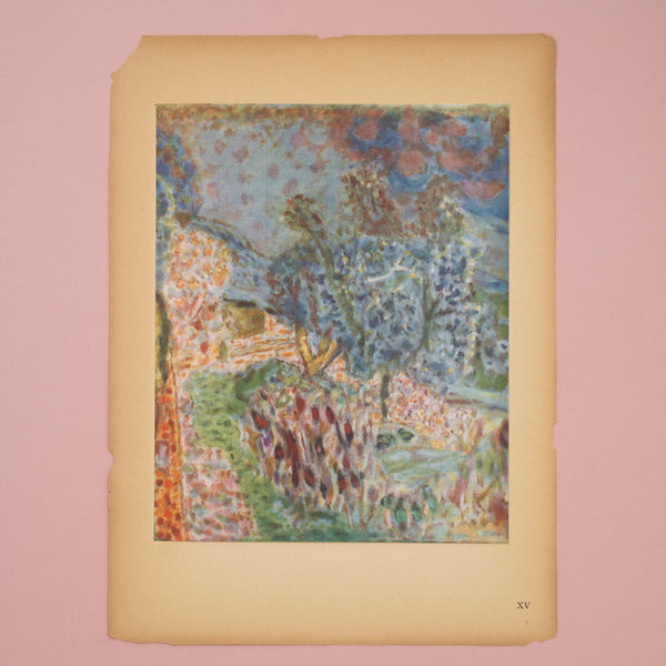 Rare Vintage 40s Bonnard Landscape Art Print