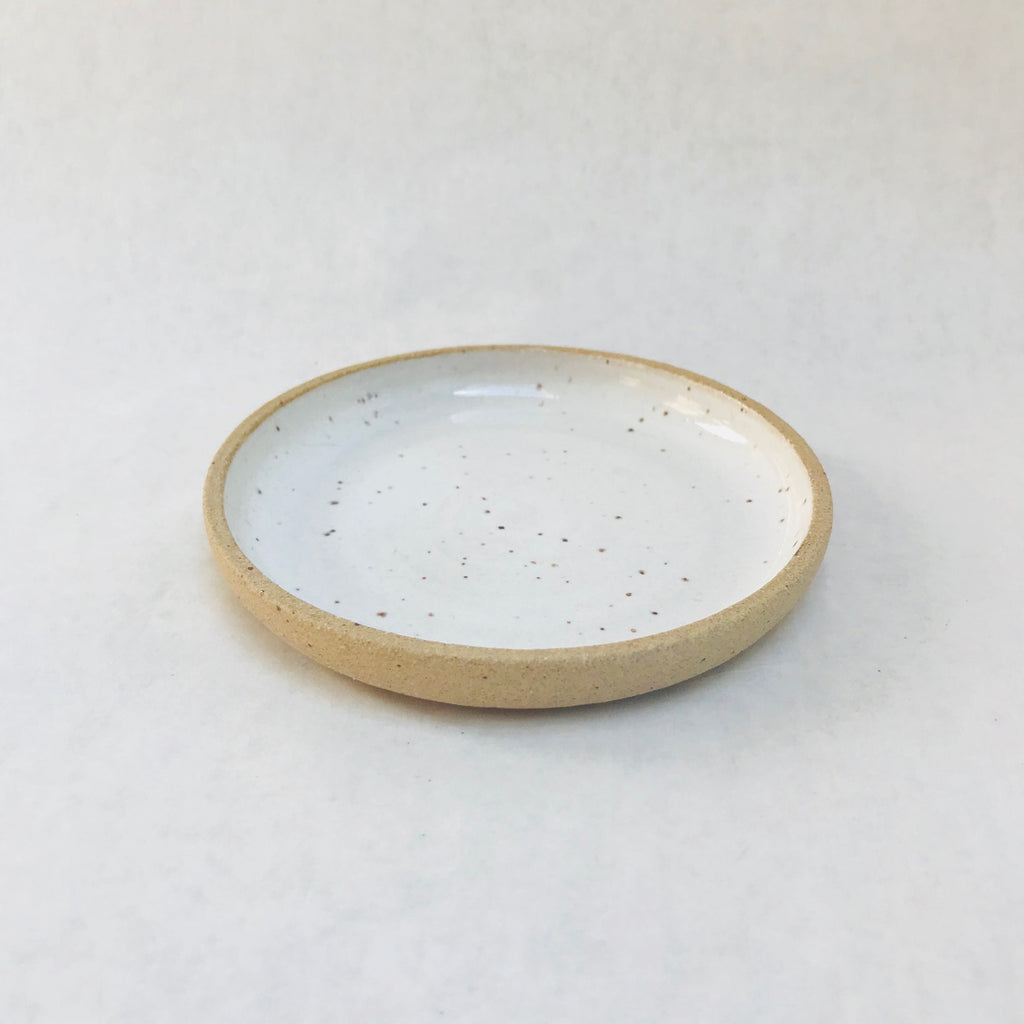 Small Speckled Ceramic Dish by M. Bueno at Golden Rule Gallery