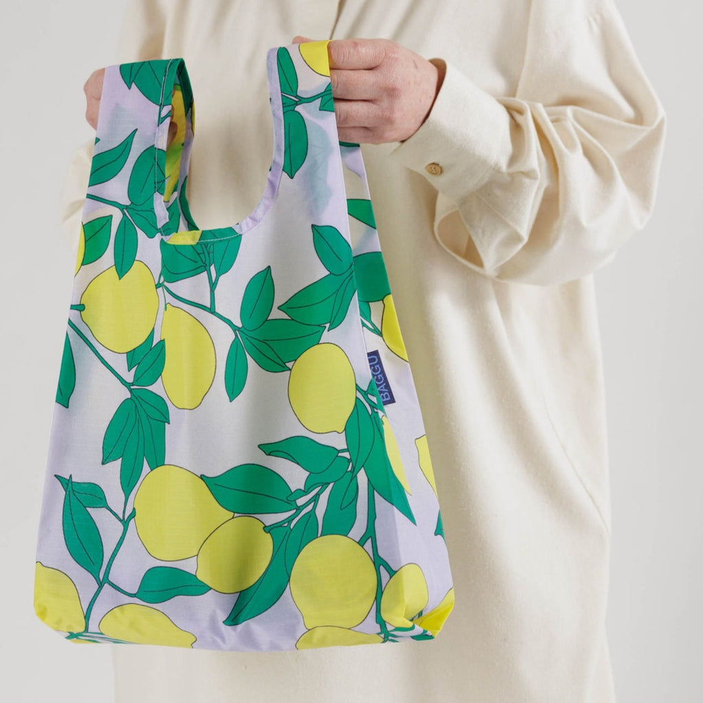 Small Lemon Tree Baggu Reusable Tote Bag