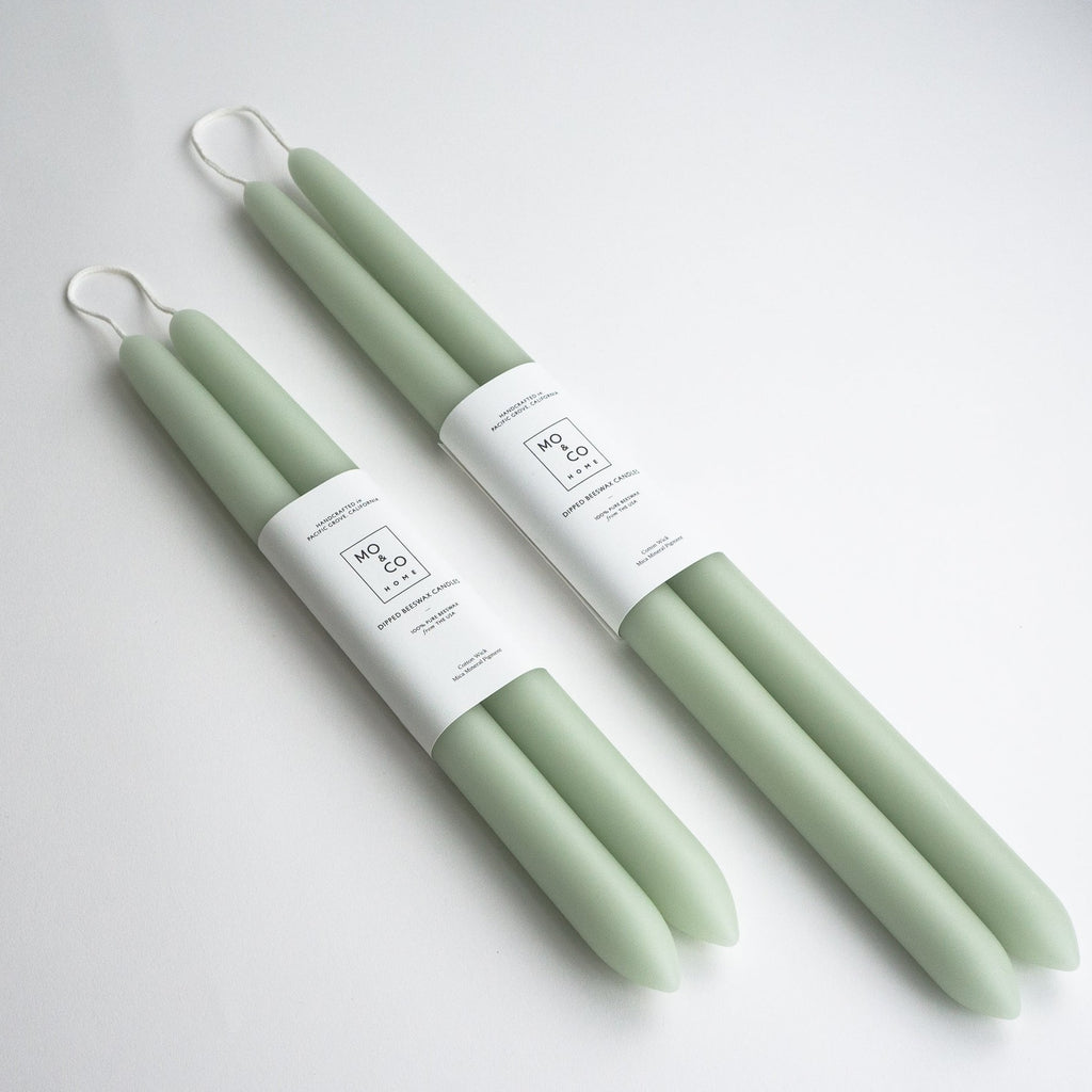 Mo & Co Taper Candles in Eucalyptus 