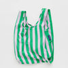 Pink Green Stripe Baggu Reusable Tote Bag 