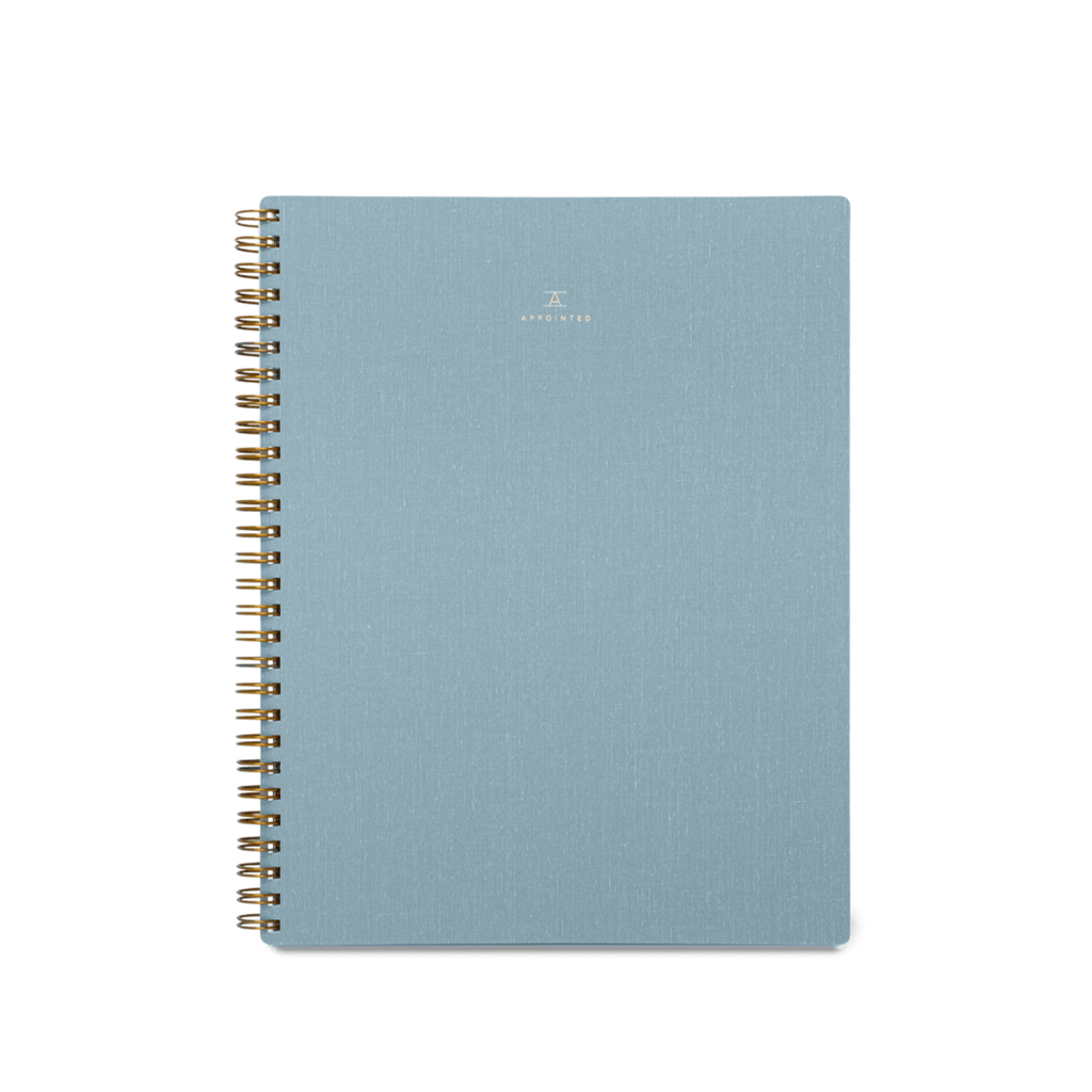 Workbook in Chambray Blue | Light Blue Notebook | Appointed | Office Supplies | Golden Rule Gallery | Excelsior, MN
