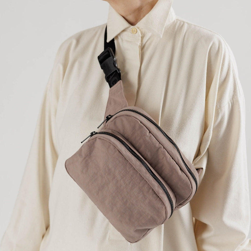 Baggu Fanny Pack Cross Body in Taupe at Golden Rule Gallery in Excelsior, MN