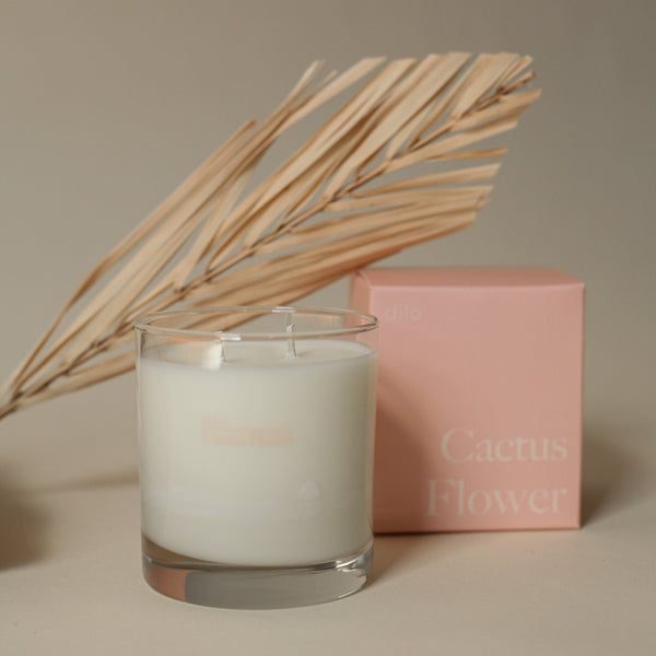 Cactus Flower Soy Candle by Dilo Candles at Golden Rule Gallery in Excelsior, MN