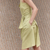 Linen Light Green Sustainable Eve Gravel Summer Dress