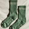 Meadow Light Green Tall Tube Socks with Stripes at Golden Rule Gallery in Excelsior, Minnesota