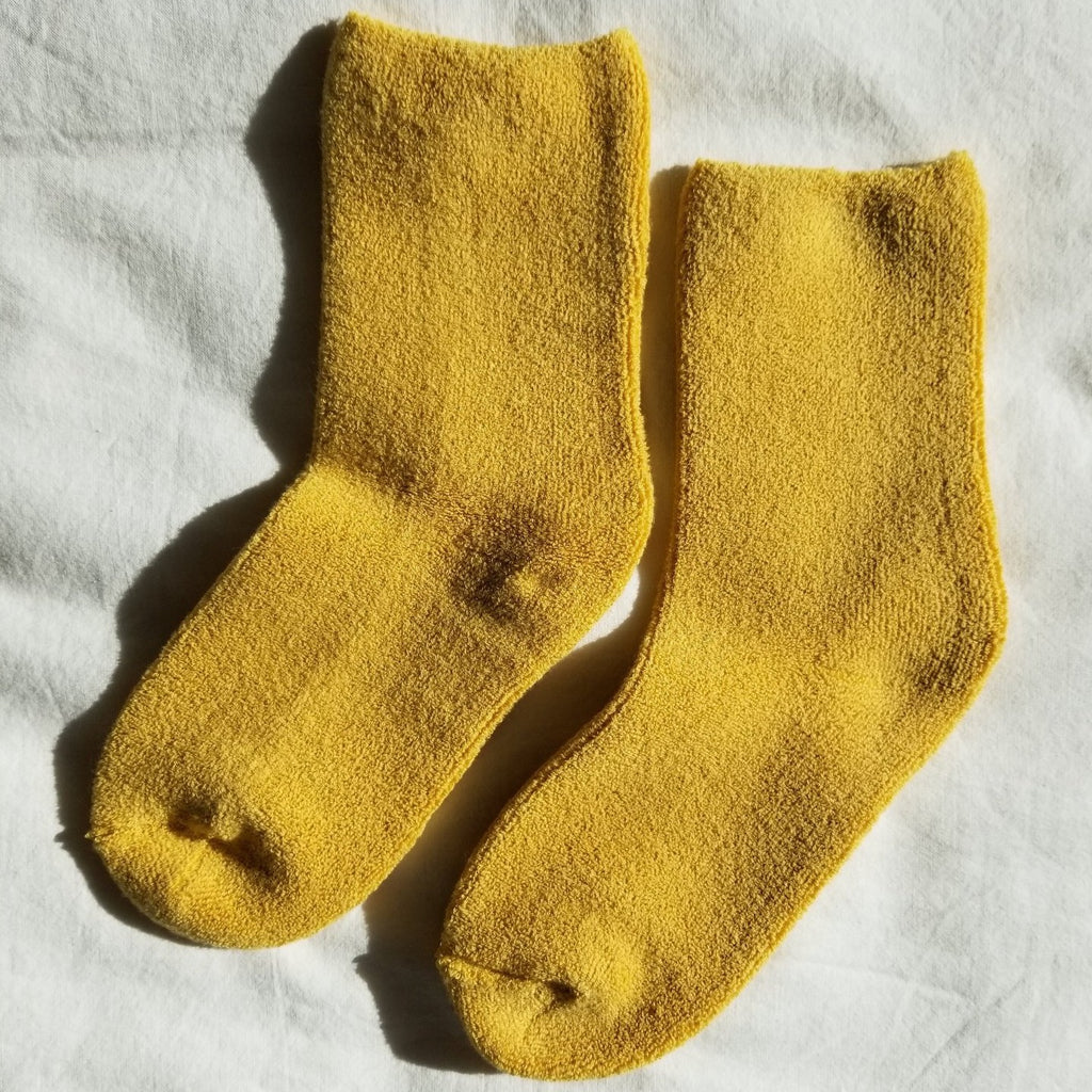 Honey Yellow Cloud Socks at Golden Rule Gallery by Le Bon Shoppe