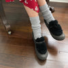 Stone Heather Gray Cashmere Blend Wool Boot Socks
