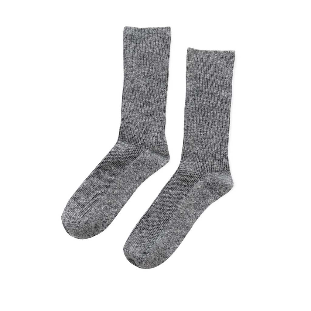 Grandpa Cashmere Blend Boot Socks in Grey