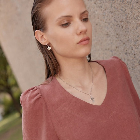 Sustainable Linen Red Top by Eve Gravel