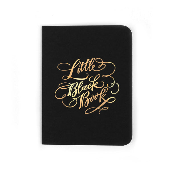 Little Black Book | Gold Foil Notebook | Small Notebook | Mini Notes | Golden Rule Gallery | Excelsior, MN