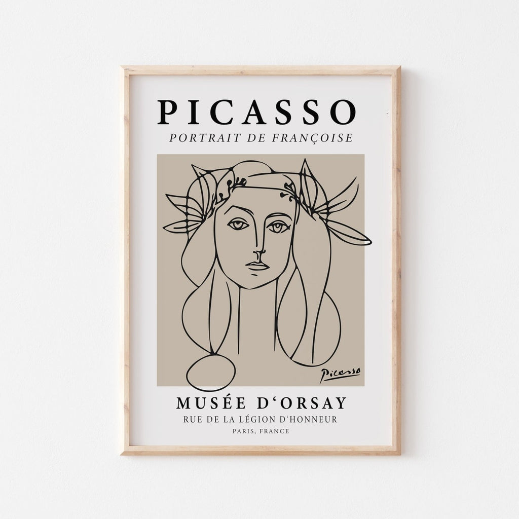 Modern Reproduction of Picasso's Portrait Art in a modern and danish style