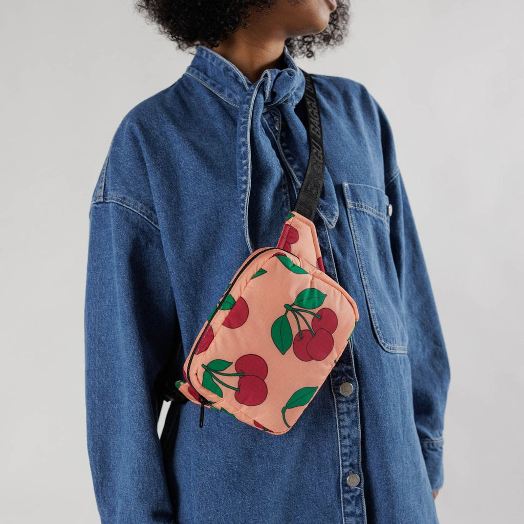 Baggu Puffy Fanny Pack in Cherry at Golden Rule Gallery