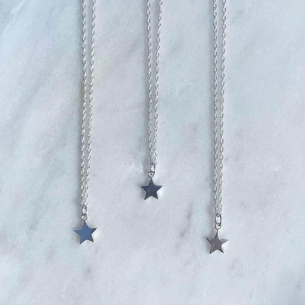 Sterling Silver Star Charm Necklace Handmade in MN