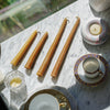 Light Brown Taper Candles Made From Beeswax