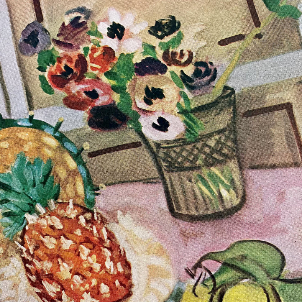 Rare Vintage Matisse Still Life Art Print Called "Still Life with Pineapple" at Golden Rule Gallery in Excelsior, MN