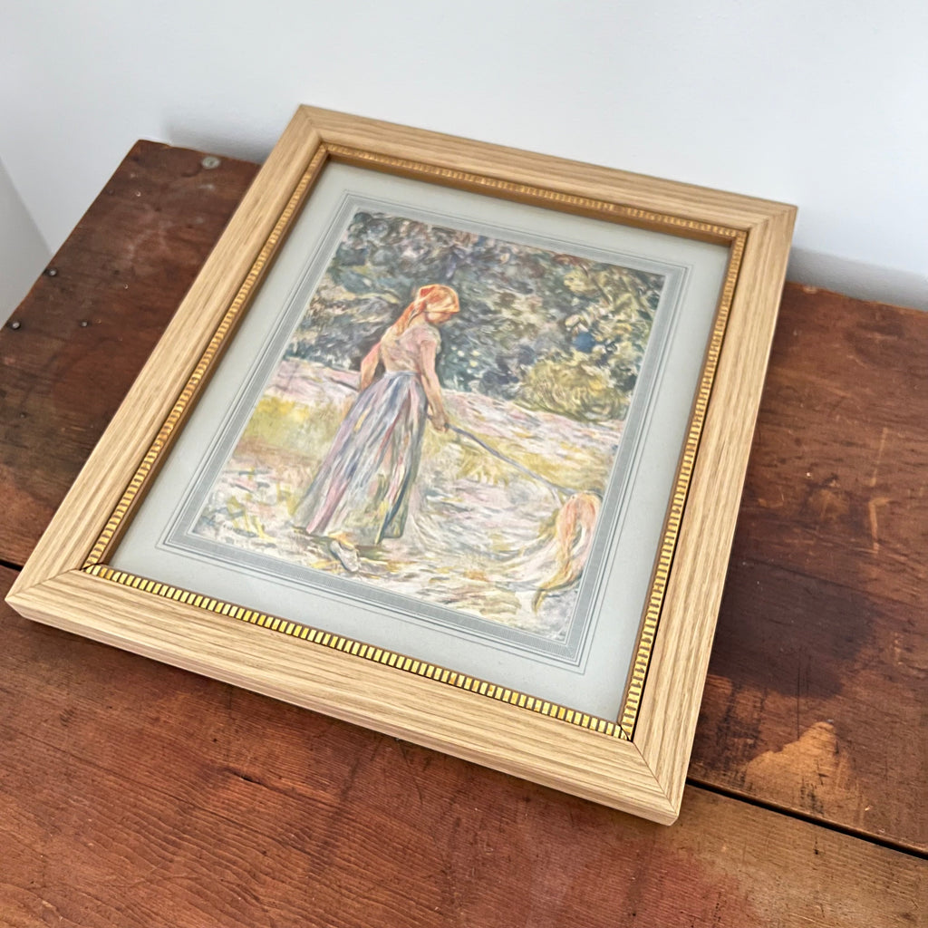 Framed Antique French Female Portrait at Golden Rule Gallery in MPLS