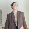 Vintage 90s Brown and Red Wool Blazer by J'adore Beddor of MPLS