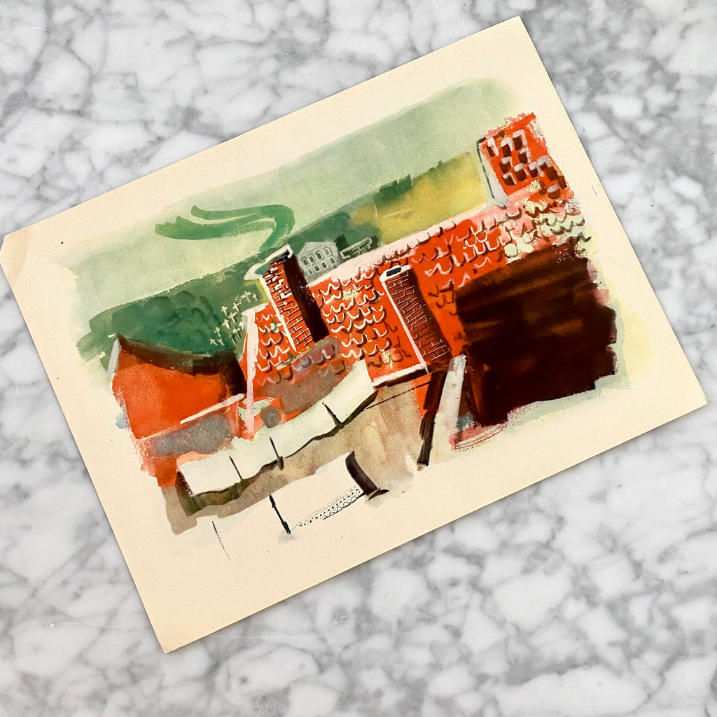Vintage 1940s Watercolor Art Print | Vintage Xaver Fuhr Art Prints | Art Collectibles | Vintage Watercolors | Golden Rule Gallery | Excelsior, MN