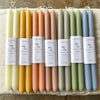 Beeswax Dipped Taper Candles in Pastel Colors at Golden Rule Gallery 