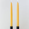 Yellow Gold Dipped Beeswax Taper Candles