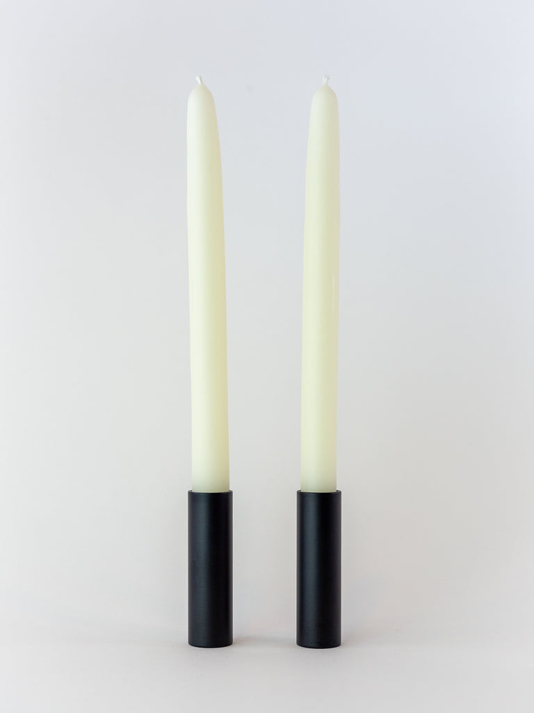 Beeswax Dipped Taper Candles in Natural White Color