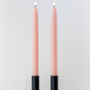 Dipped Beeswax Pink Rose Taper Candles