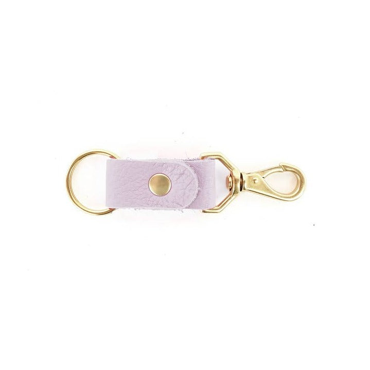Primecut Light Lilac Leather Keychain