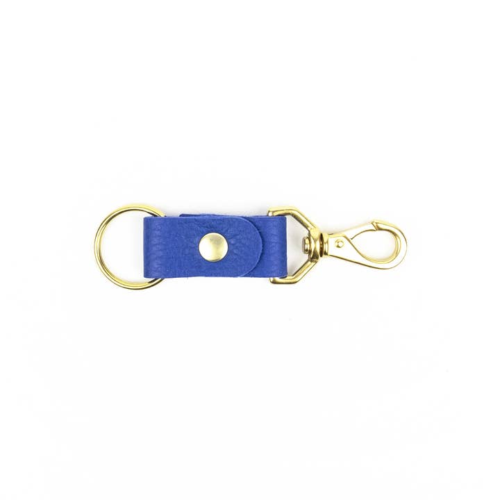 Blue Primecut Leather Keychain