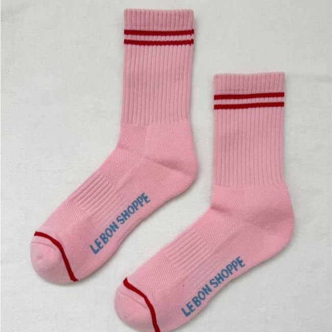 Le Bon Shoppe Amour Pink Boyfriend Socks at Golden Rule Gallery