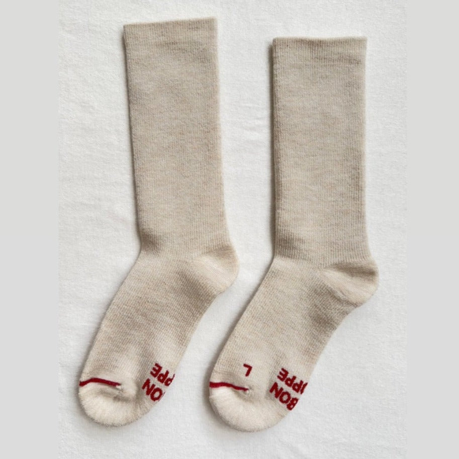Oatmeal Thick Socks by Le Bon Shoppe