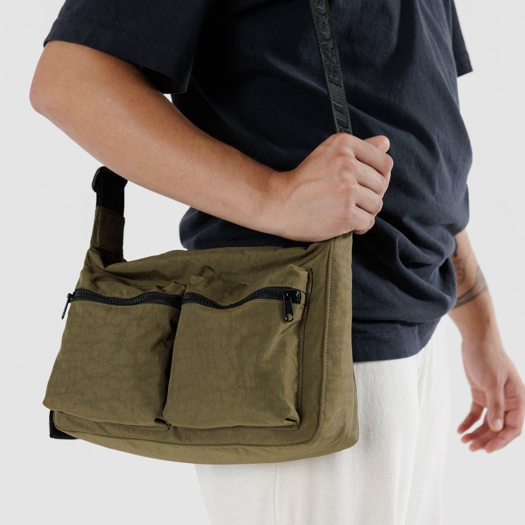Baggu Green Cargo Bag with Pockets