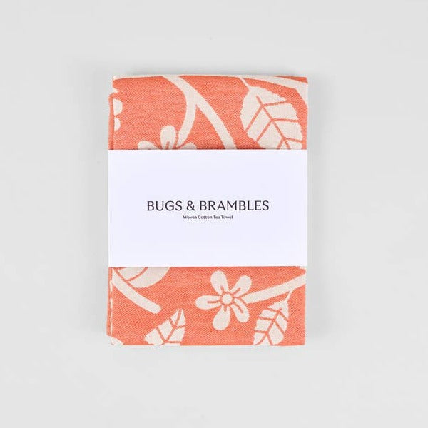 Bugs and Brambles Woven Tea Towel
