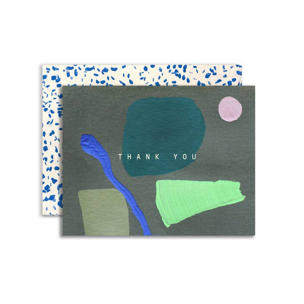 Dinosaur Thank You Card Hand Painted by Moglea