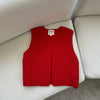 Red Knit Sweater Vest