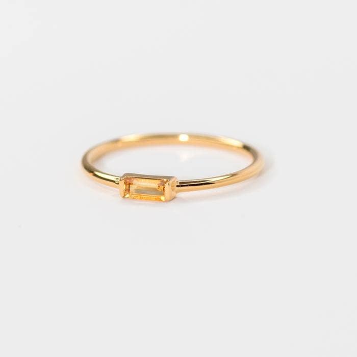 Gold Ring with Citrine Stone