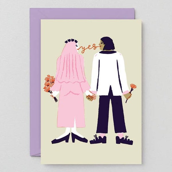 Say Yes Wedding Card by Wrap
