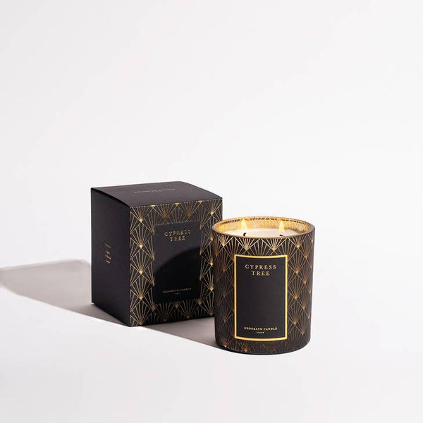 Cypress Tree Black Tie Holiday Candle