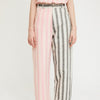 Ethically Made Pink and Grey Striped Pants
