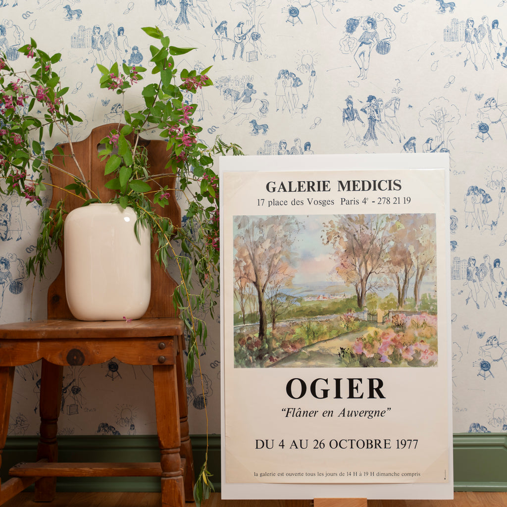 Vintage 1977 Ogier French Art Poster