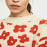 Red Flowers Sweater Short Sleeve Top by Rita Row