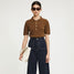 Knit Polo Brown Breathable Summer Shirt at Golden Rule Gallery 