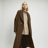Classic Brown Plaid Long Coat by Rita Row