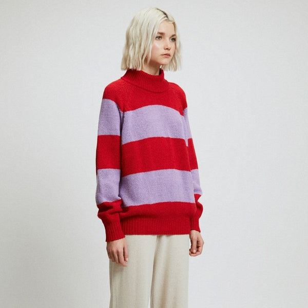 Color Block Stripped Sweater by Rita Row