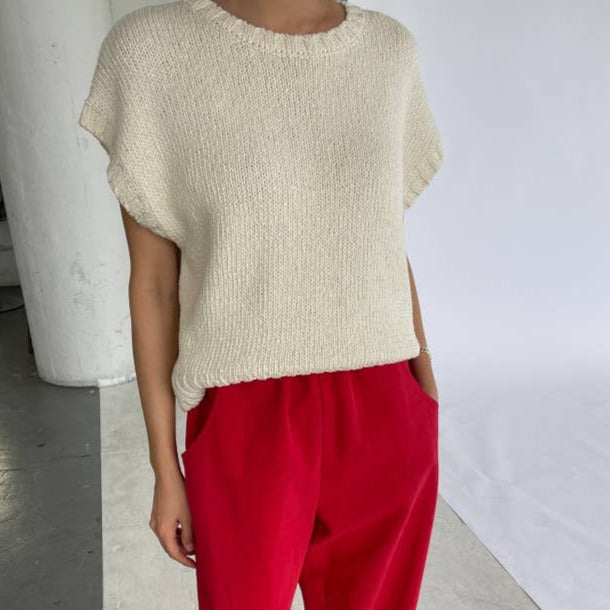 Knit Drop Shoulder Sweater Top by Le Bon Shoppe