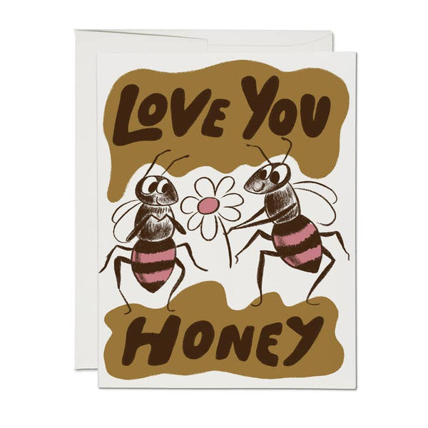 Love You Honey Bee Greeting Card