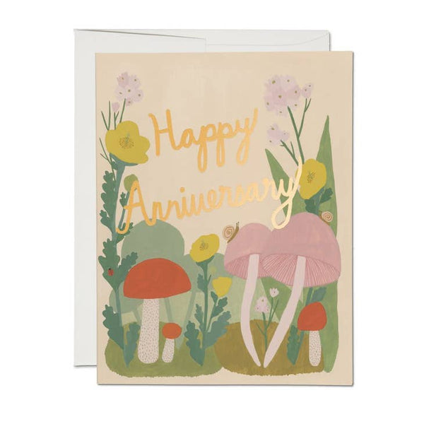 Happy Anniversary Mushroom Card